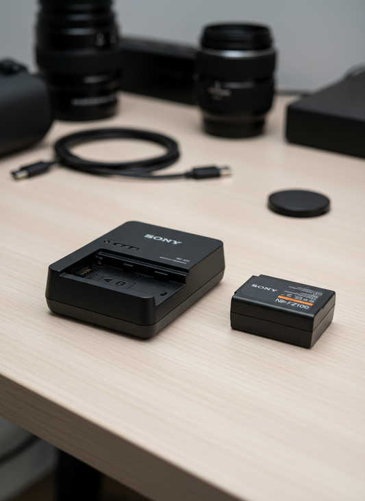 Sony BC-QZ1 Battery Charger in professional setting