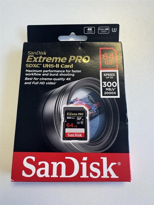 SanDisk 64GB SDXC Extreme PRO UHS-II 300MB/s Card