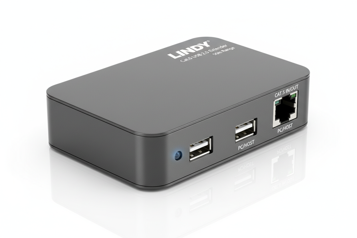 Lindy Cat.5 USB 2.0 Extender 50m, 1 Port